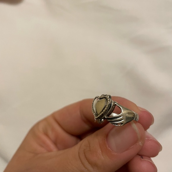 Vintage Victorian Heart Poison Box Statement Ring 925 Sterling Silver Size 7.5 - Picture 10 of 15